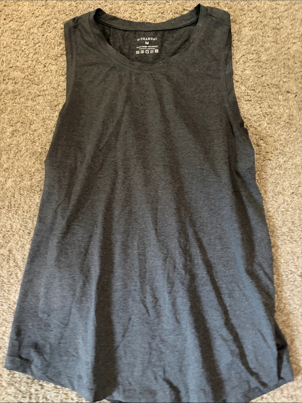 Everyday Sleeveless Tank Top in Charcoal Gray - Gradual